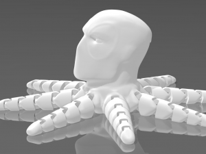 Deadpool Articulated Octopus 3D Print Model