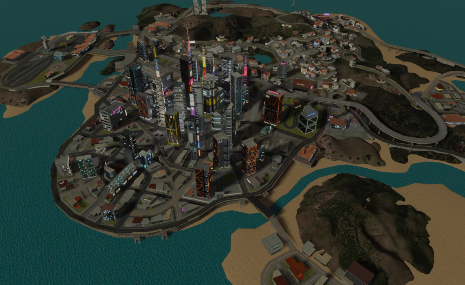 CyberCity2080 3D Model .c4d .max .obj .3ds .fbx .stl .blend 
