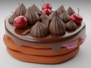 Cake Modelo 3D