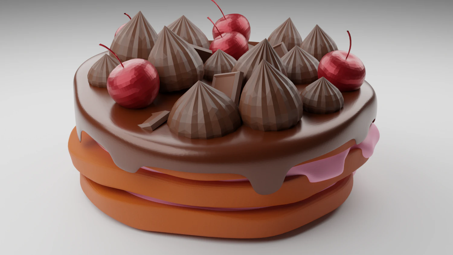 Cake 3D Model .c4d .max .obj .3ds .fbx .stl .blend