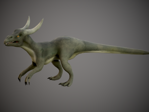 Animated dinosaur in armor 3D Модель