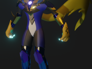 Pokemon Zeraora in a more humanoid Modello 3D