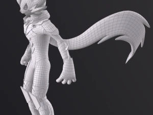 Pokemon Zeraora in a more humanoid 3D Model