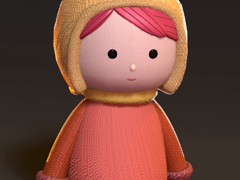 Knitted doll Modelo 3D