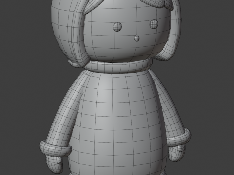 Knitted doll Modello 3D