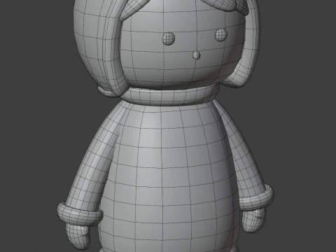 Knitted doll 3D Model
