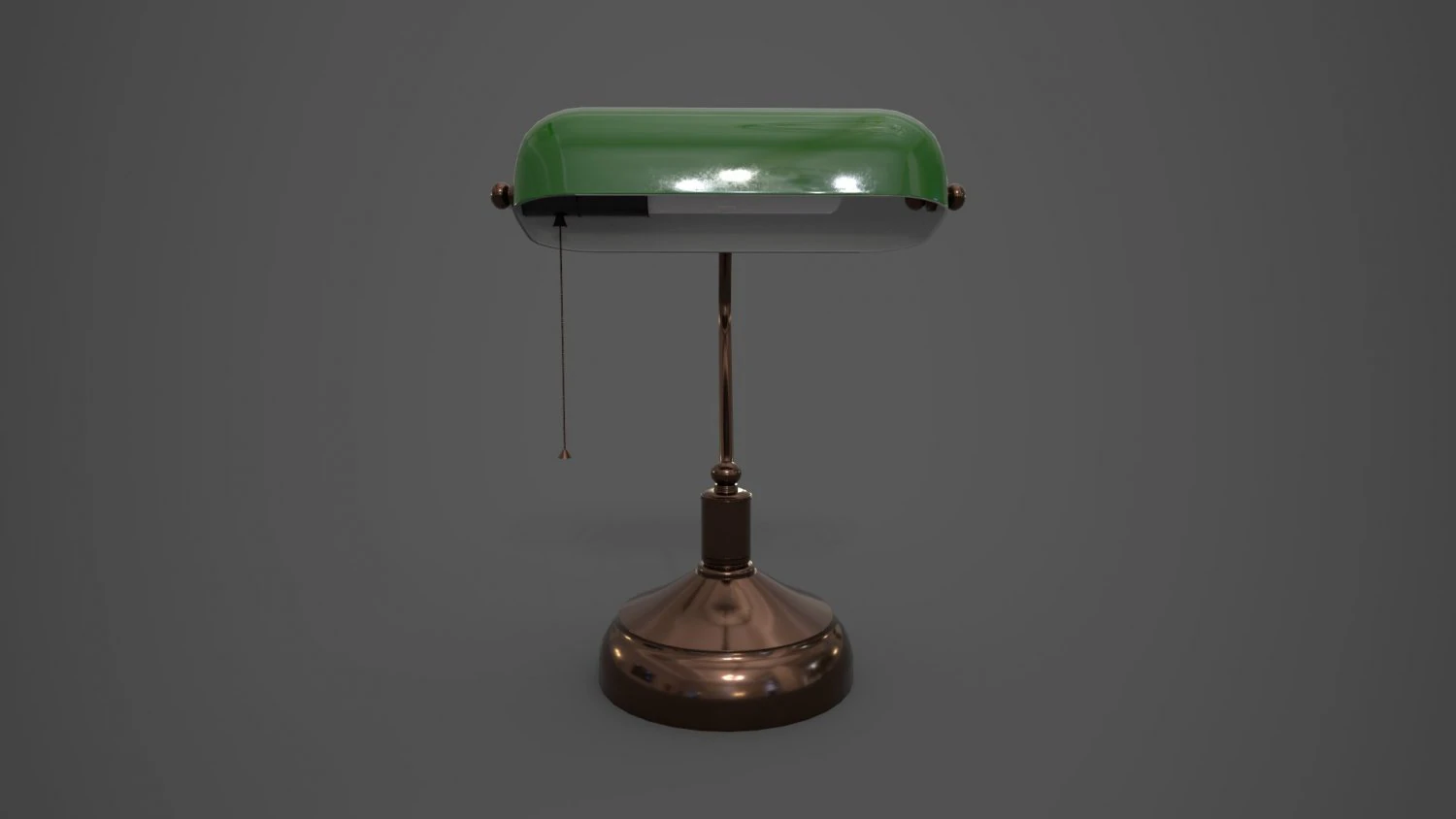 Banker Lamp 3D Model .c4d .max .obj .3ds .fbx .stl .blend 