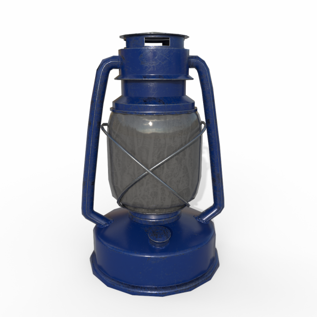 Oil Lamp 3D Modell .c4d .max .obj .3ds .fbx .stl .blend
