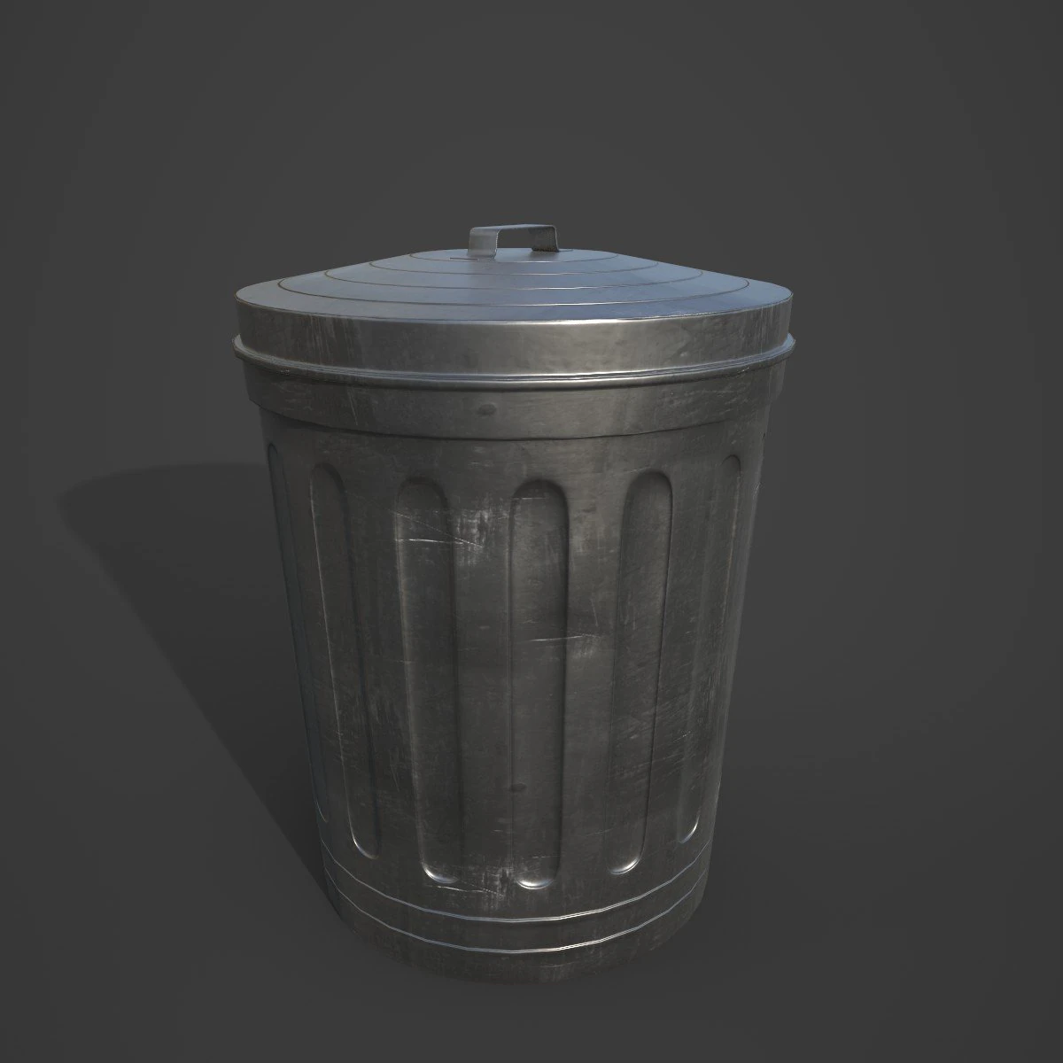 Trash Can 3D Model .c4d .max .obj .3ds .fbx .stl .blend 
