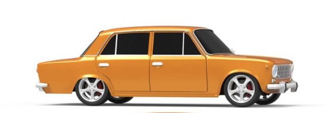 Car VAZ 2101 kopeika 3D Model .c4d .max .obj .3ds .fbx .stl .blend 