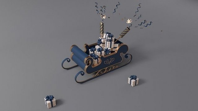 Sled 3D Model .c4d .max .obj .3ds .fbx .stl .blend 