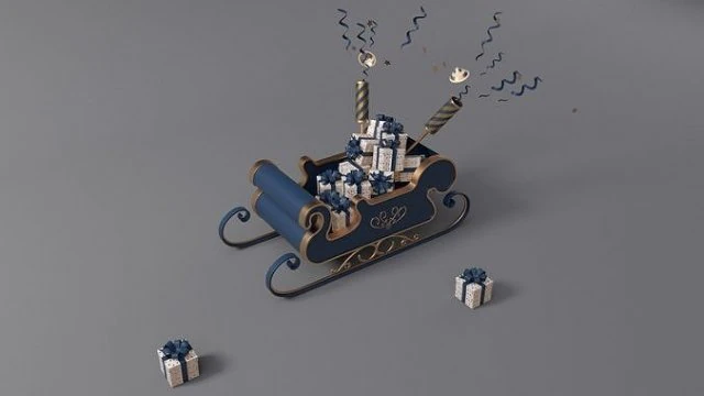 Сани 3D Модель .c4d .max .obj .3ds .fbx .stl .blend 