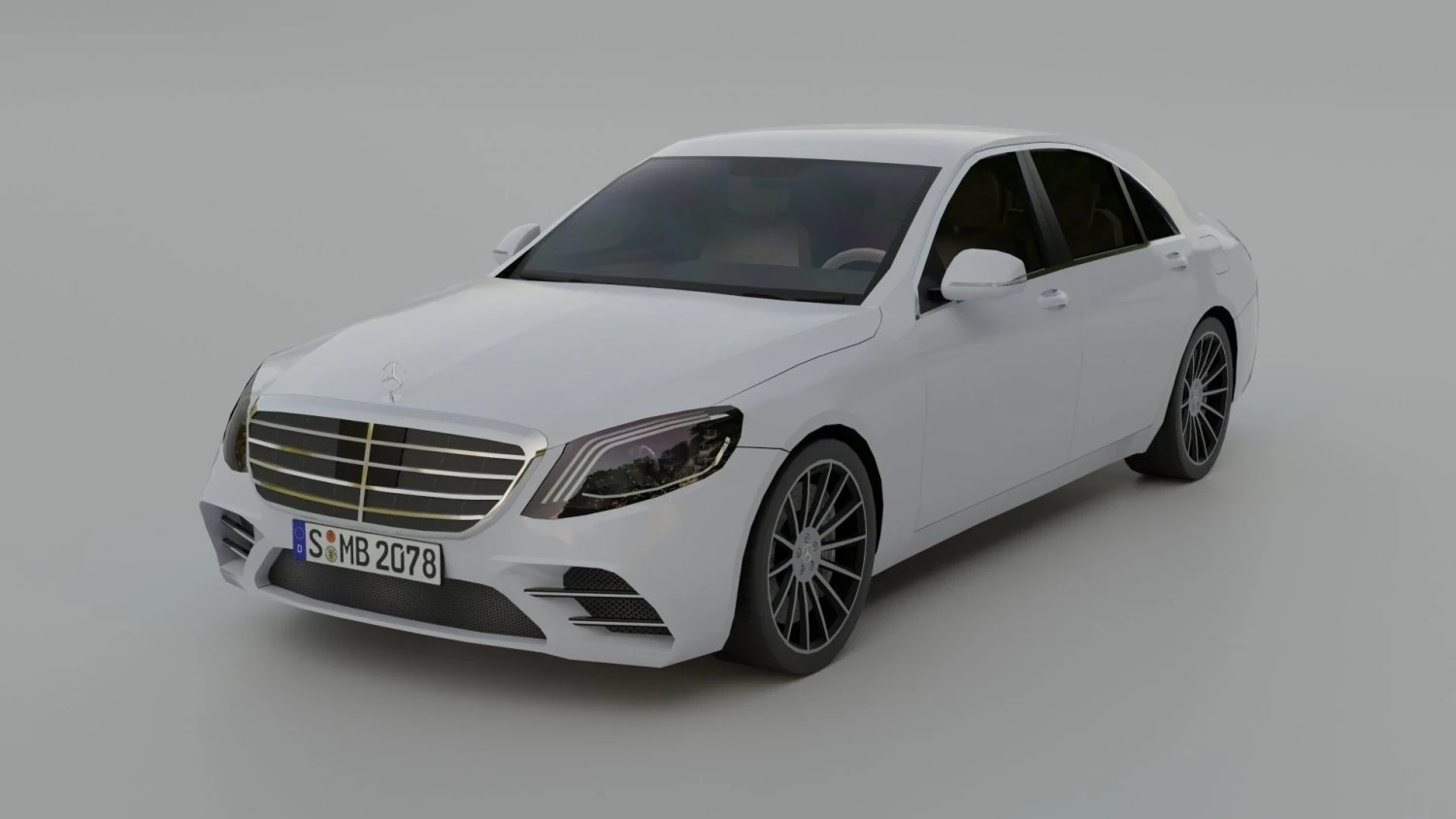 Mercedes-benz S class car 3D Model .c4d .max .obj .3ds .fbx .stl .blend 