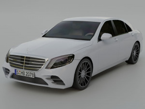 Mercedes-benz S class car 3D 模型