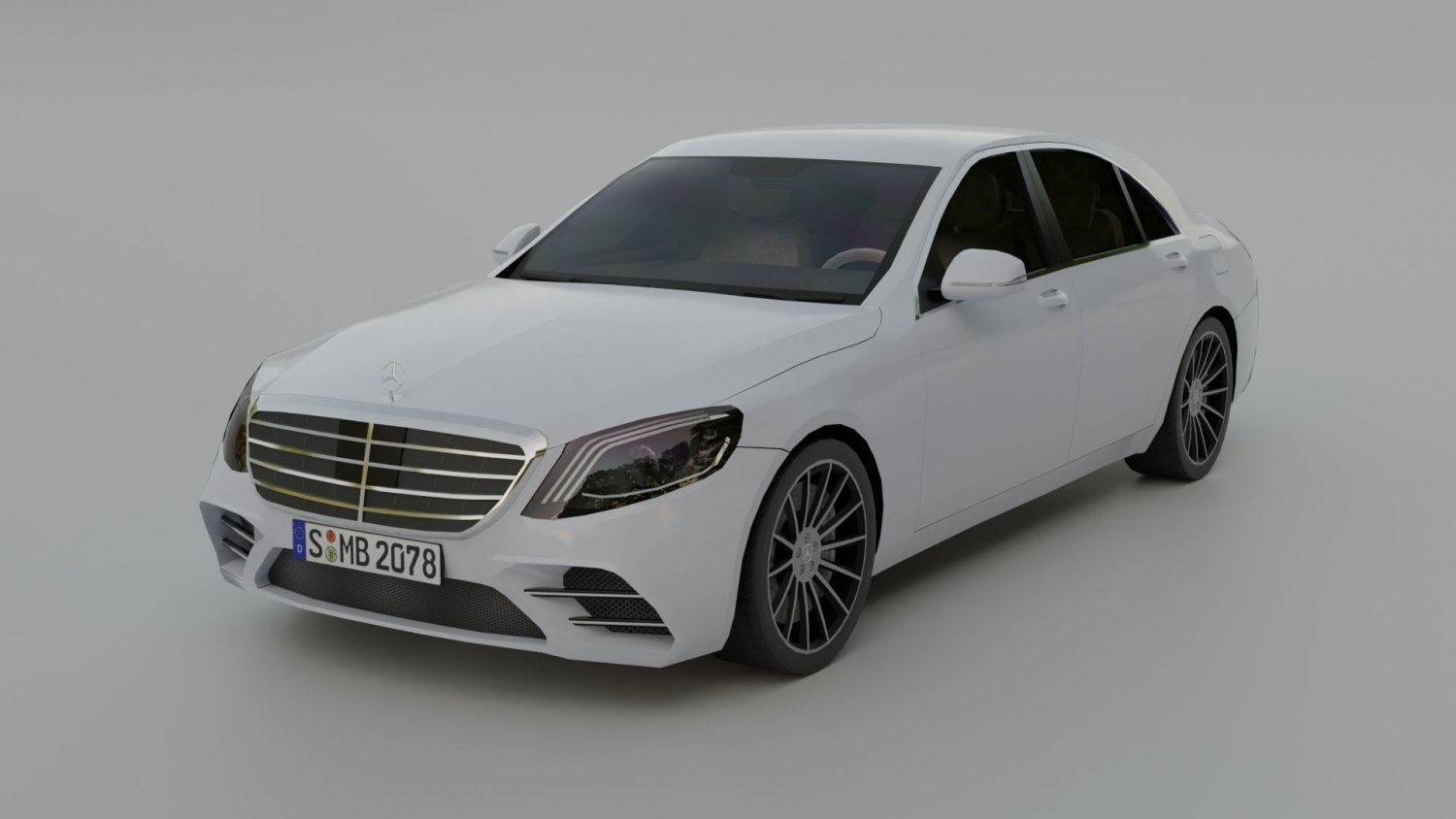 Mercedes-benz S class car 3D Модель in Элитные 3DExport