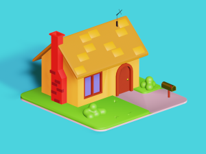 Cartoon House 3D-Modell