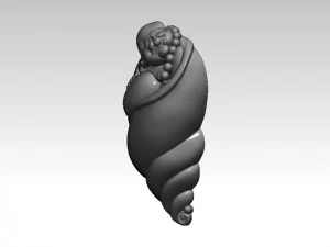 Shell Budha Pendant 3D Print Model