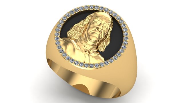 Benjamin Ring 3D प्रिंट मॉडल .c4d .max .obj .3ds .fbx .stl .blend 