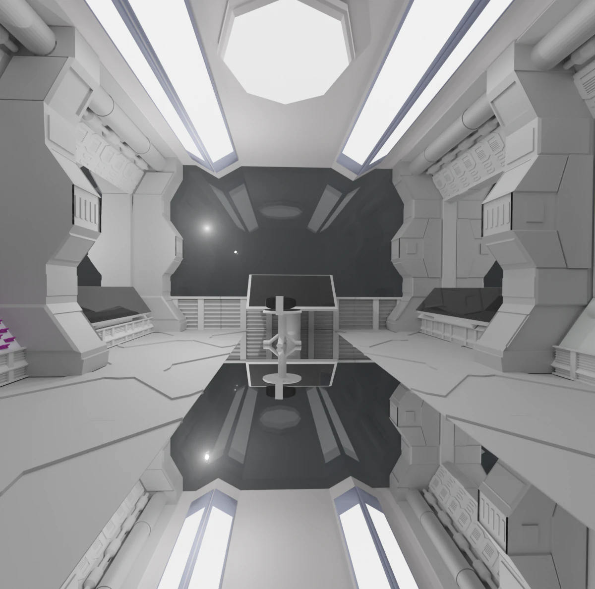 Space cabin 3D Model .c4d .max .obj .3ds .fbx .stl .blend 