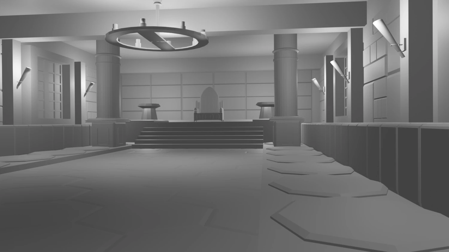 Medieval castle 3D Model .c4d .max .obj .3ds .fbx .stl .blend