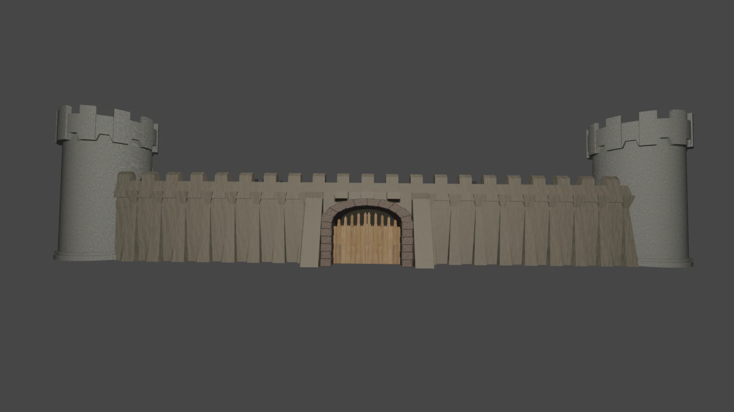 Castlewall 3D Model .c4d .max .obj .3ds .fbx .stl .blend 