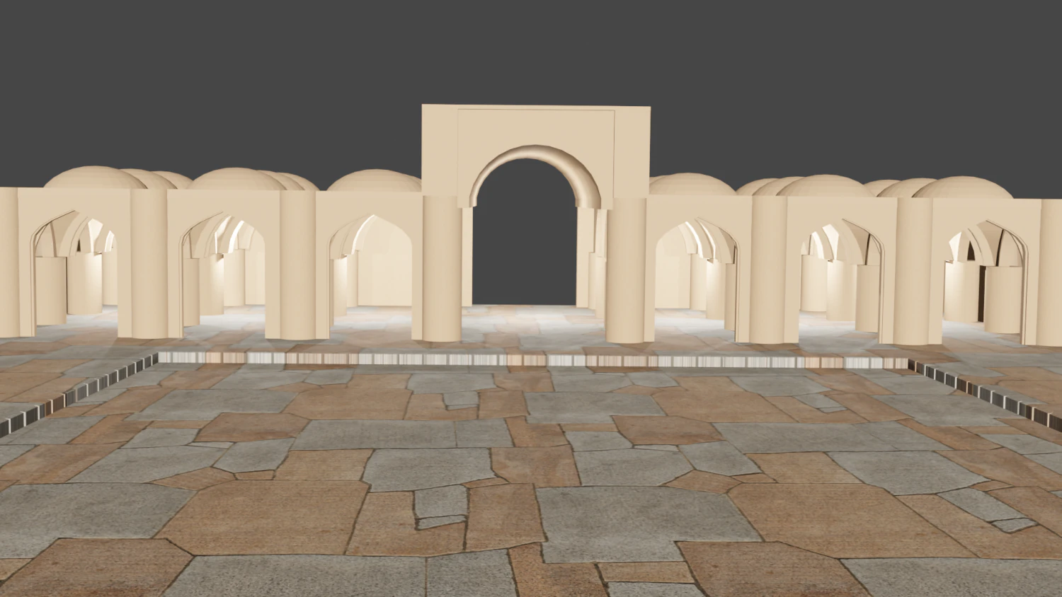 Castle Yard 3D Model .c4d .max .obj .3ds .fbx .stl .blend 