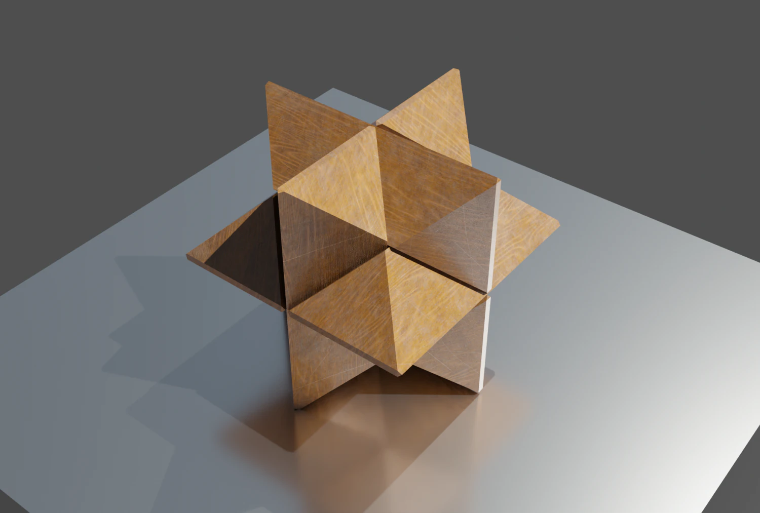 Wooden puzzle dimond 3D Model .c4d .max .obj .3ds .fbx .stl .blend