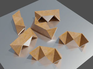 Wooden puzzle dimond 3D Model