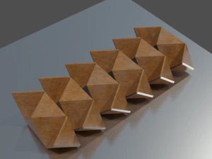 Wooden puzzle dimond 3D Model