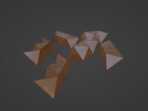Wooden puzzle dimond 3D Модель
