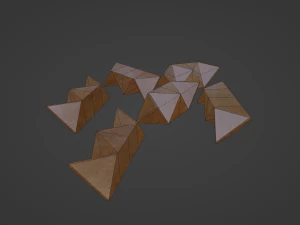 Wooden puzzle dimond 3D Model