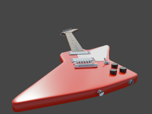 Electro guitar Explorer Modelo 3D