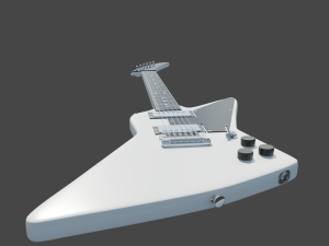 Electro guitar Explorer Modelo 3D