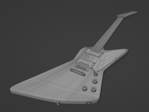 Electro guitar Explorer Modelo 3D