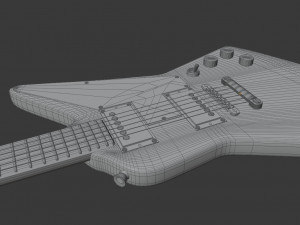 Electro guitar Explorer Modelo 3D
