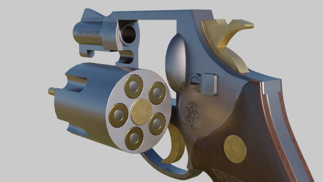 SmithWesson m36 revolver 3D Model in Pistol 3DExport