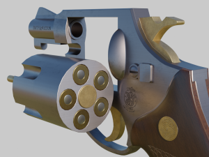 SmithWesson m36 revolver 3D 模型