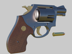 SmithWesson m36 revolver 3D 模型