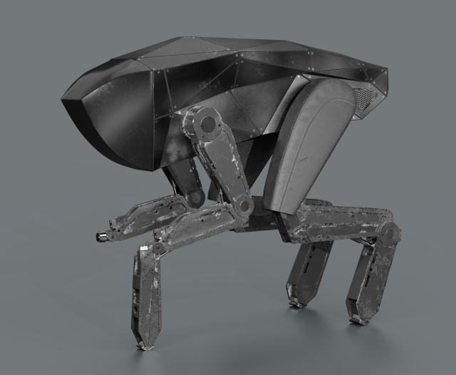 Black robot dog top