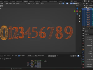 Complete Pack for 3D Alphabet Numbers 3D Model