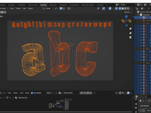 Complete Pack for 3D Alphabet Numbers 3D Model