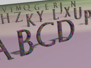 Complete Pack for 3D Alphabet Numbers 3D Model