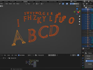 Complete Pack for 3D Alphabet Numbers 3D Model