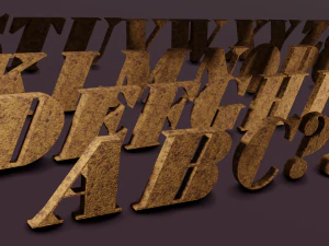 Complete Pack for 3D Alphabet Numbers 3D Model