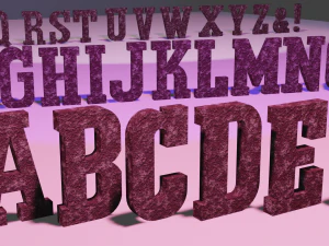 Complete Pack for 3D Alphabet Numbers 3D Model