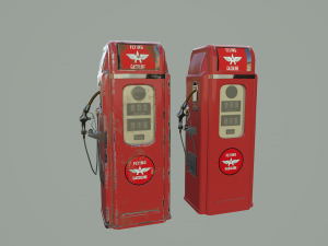 Gas pump Old-New 3D 模型