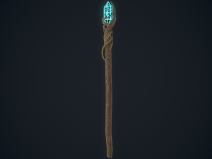 Fantasy staff 3D Model