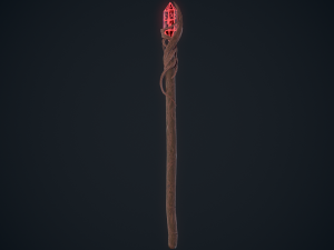 Fantasy staff 3Dモデル