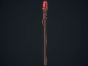 Fantasy staff 3D Model