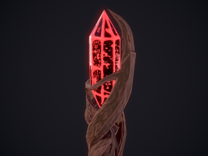 Fantasy staff 3Dモデル